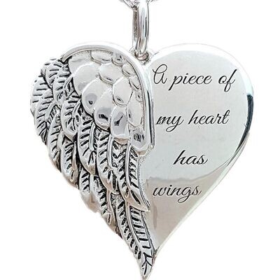 A piece of my heart has wings pendant A piece of my heart has wings pendant