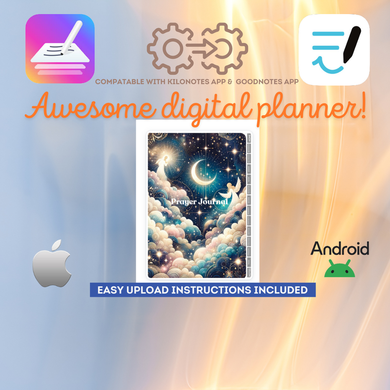 Reusable Digital Prayer Journal for GoodNotes and KiloNotes_Celestial