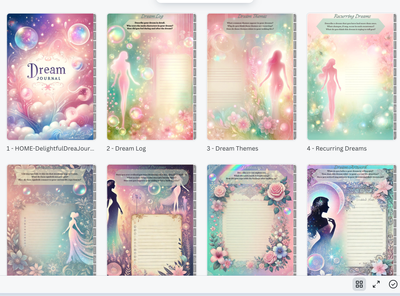 Reusable Digital Dream Journal for GoodNotes and KiloNotes_Ethereal