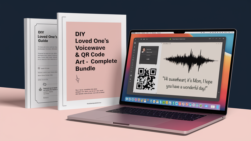 DIY Loved One’s Voicewave &amp; QR Code Art – Complete Bundle (PDF + Editable Canva Template!)