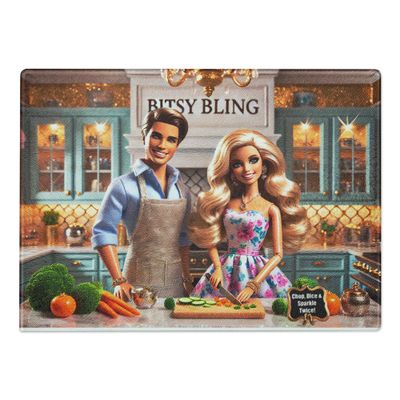 “Chop, Dice Y Sparkle Twice!” Bitsy Bling-Glass cutting board
