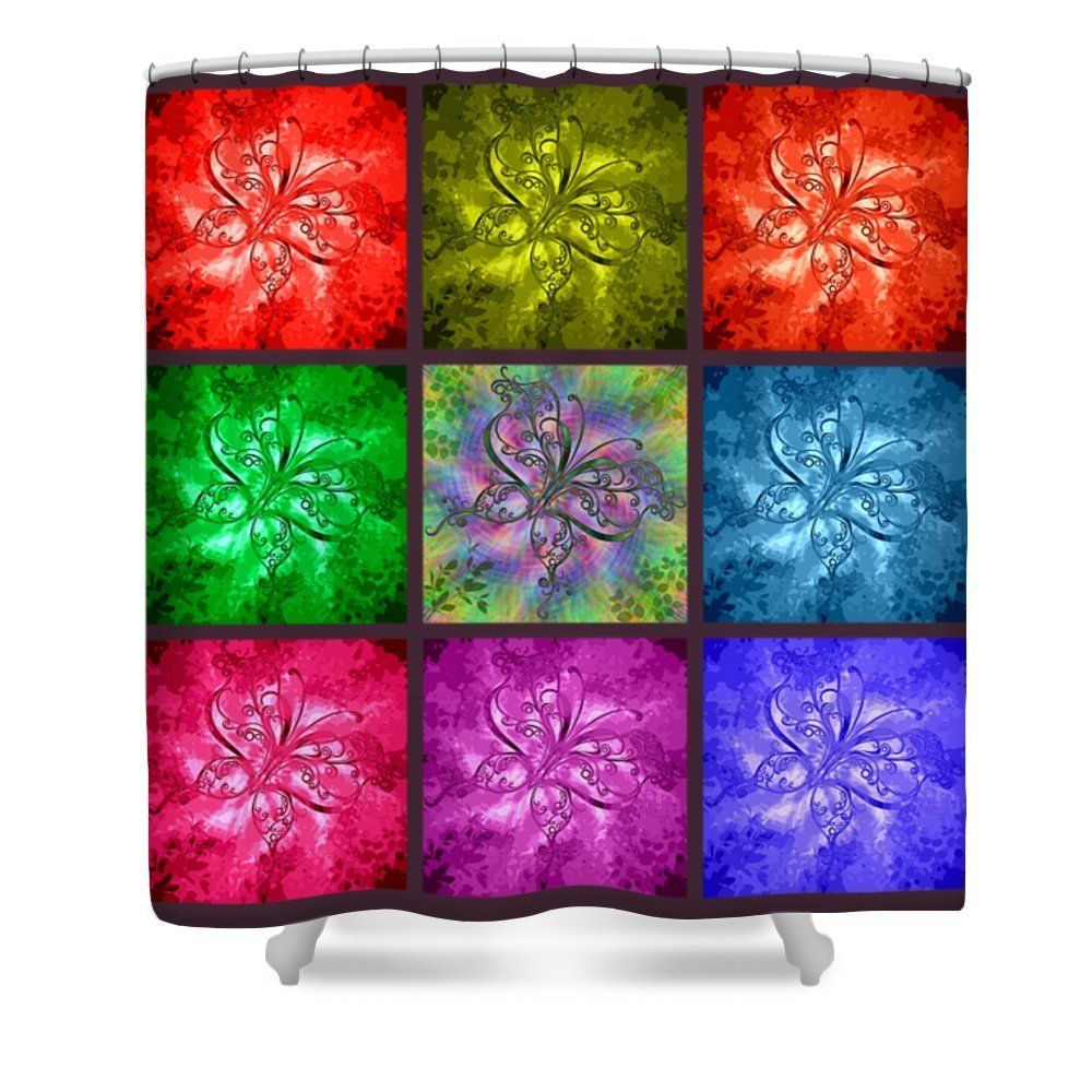 Scrollfly Nuvo Shower Curtain (71&quot; wide x 74&quot; tall - 12 holes for hooks) 100% Polyester