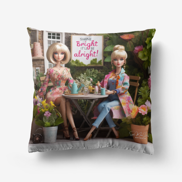 BitsyBling- Shine Brite Itll be alright - throw pillow -home and garden