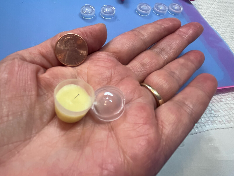 Handmade Miniature Candle For Fashion Dolls With Real Wax And Removable Lid