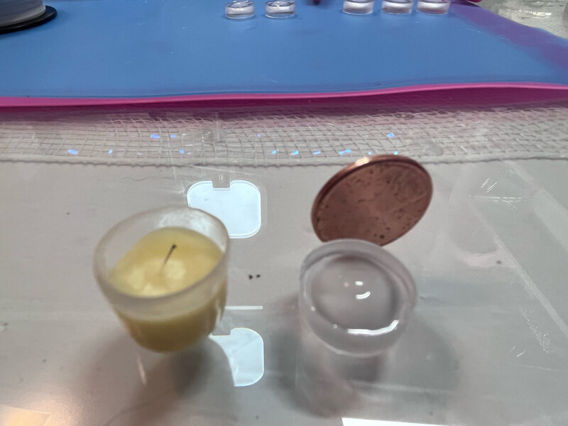 Handmade Miniature Candle For Fashion Dolls With Real Wax And Removable Lid