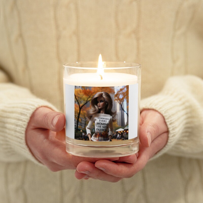 *Live With Passion - Glass jar soy wax candle *Live With Passion - Glass jar soy wax candle