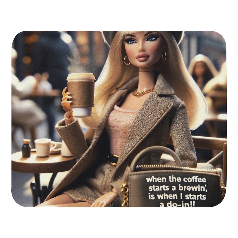 WHEN THE COFFEE STARTS A BREWIN' - Mouse pad WHEN THE COFFEE STARTS A BREWIN' - Mouse pad
