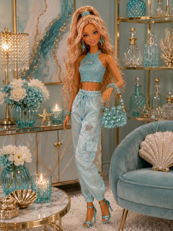 Handmade Crystal Doll Purse Mini Handbag for 12-inch Fashion Dolls Bitsy Bling Accessory Choose Color