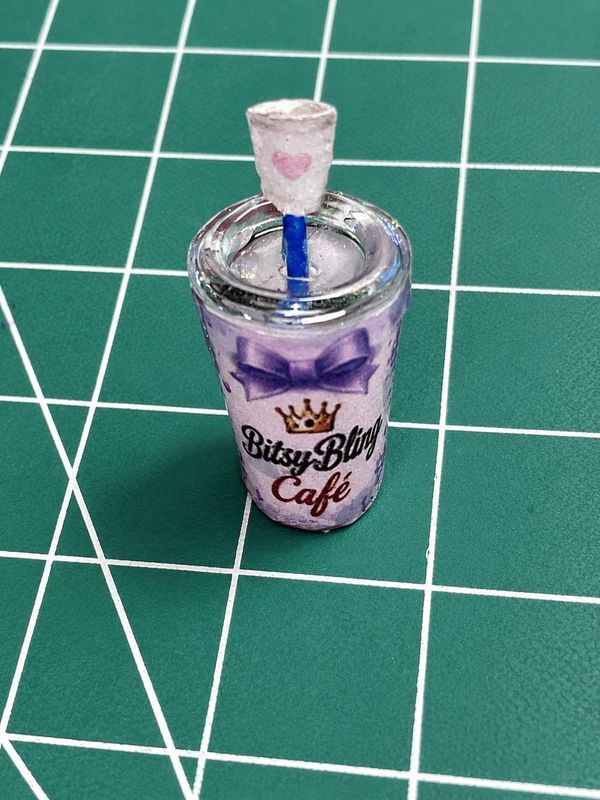 16 Scale Miniature Coffee To Go Cup Set Fashion Doll Cafe Accessories Bitsy Bling Loyalty Card for 12 Inch Dolls