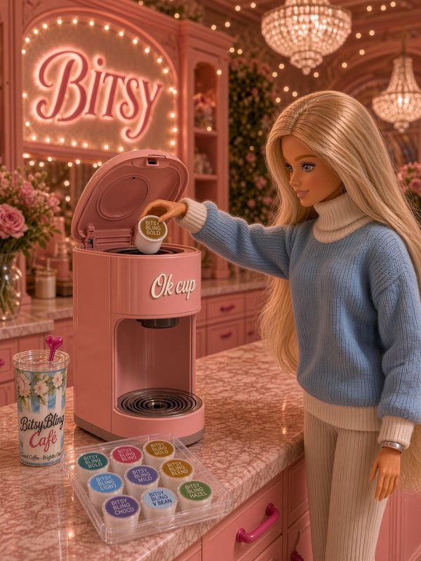 Handmade Miniature Coffee Pods for Twelve Inch Fashion Dolls Bitsy Bling Cafe OK Cups Not 3D Printed