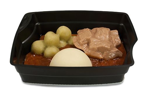 Rindergulasch Rosenkohl Nudeln in Bratensauce