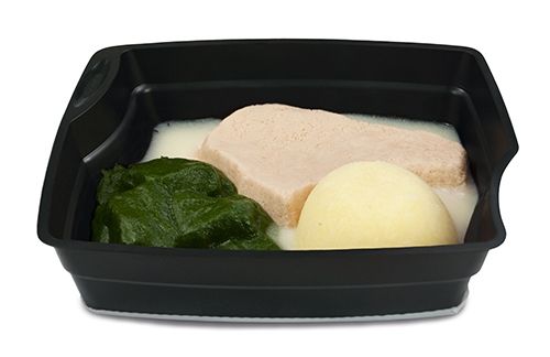 Lachs Spinat Kartoffeln in Fischsauce