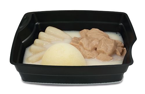 Kalbsgulasch Schwarzwurzel Kartoffeln in Rahmsauce