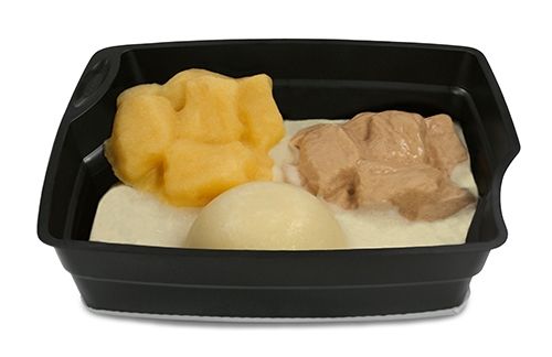 Lammgulasch Steckrübe Nudeln in Rahmsauce