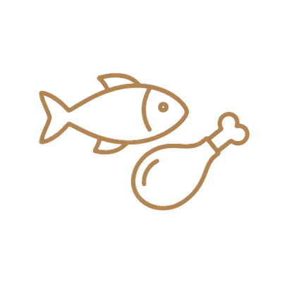 Fleisch und Fisch