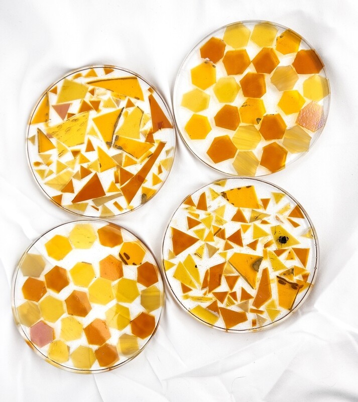 Honeycombs+Scraps Coasters