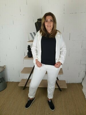 Pantalon à Pince Blanc Onyx -Chantal- B