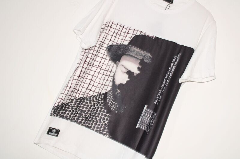 T-shirt Homme Imprimé Visage Graphique - KENZARO, COULEUR: BLANC, TAILLE: M