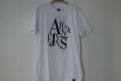 T-shirt homme blanc -Jeans écriture Monogramme- Armani