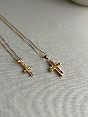 Halskette Kreuz mini
