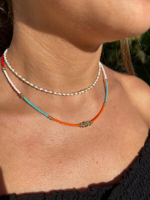 Halskette & Armkette Dorika farbig „summer“