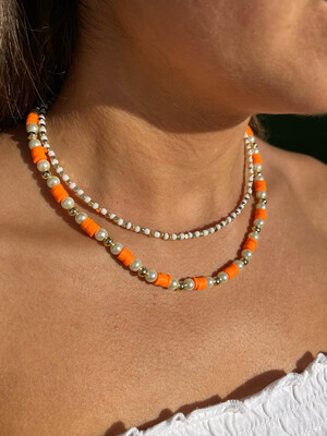 Halskette orange „summer“
