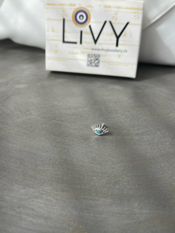 Ohrpiercing Edelstahl Auge silber