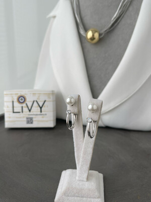 Ohrring silber Perle