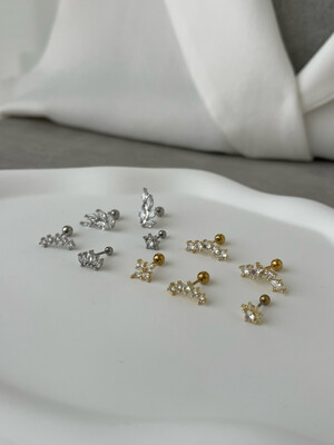 Ohrpiercing silber