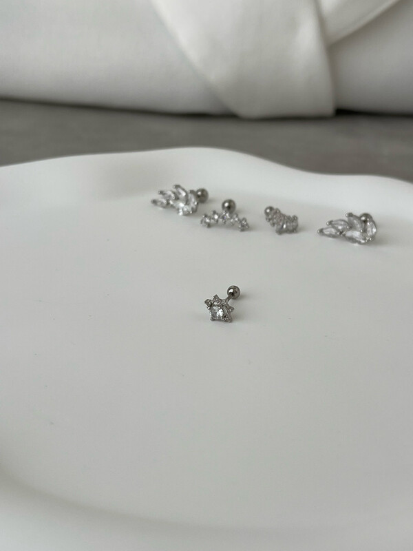 Ohrpiercing silber