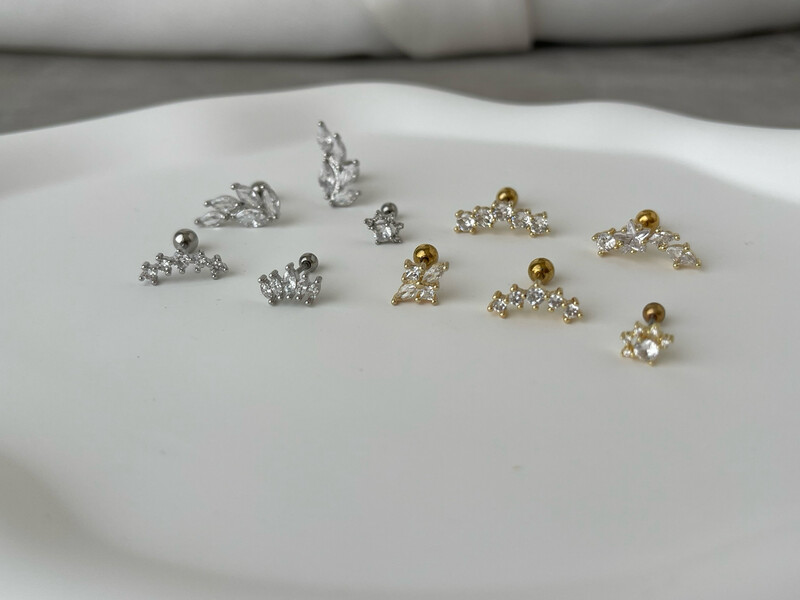 Ohrpiercing silber