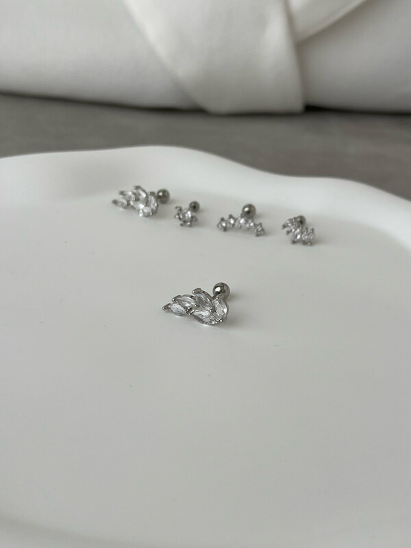 Ohrpiercing silber