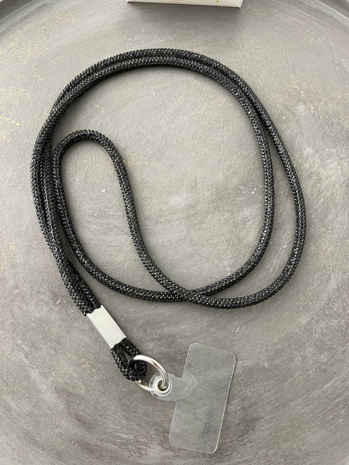 Handykette lang schwarz 