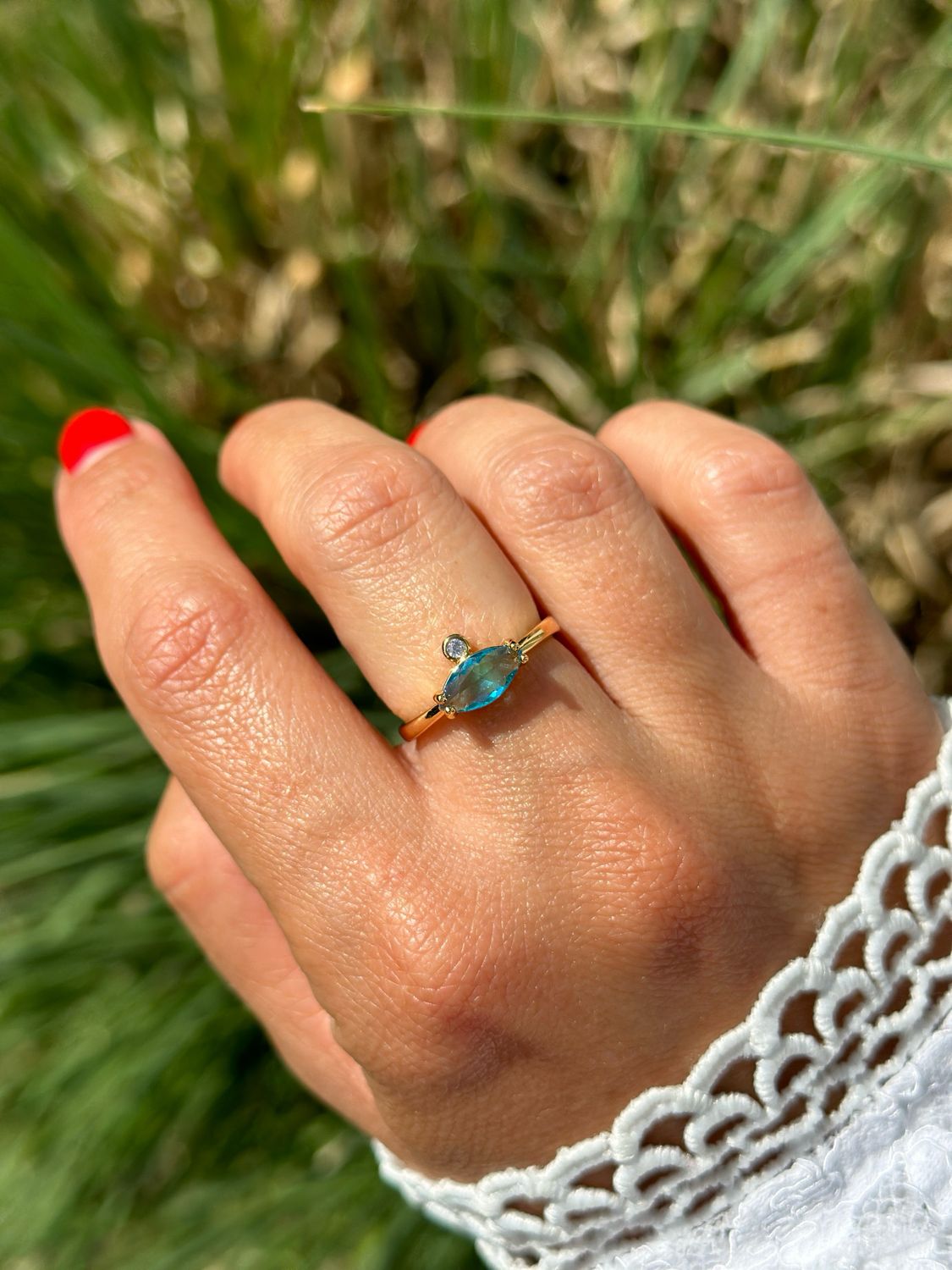 Ring türkis blau