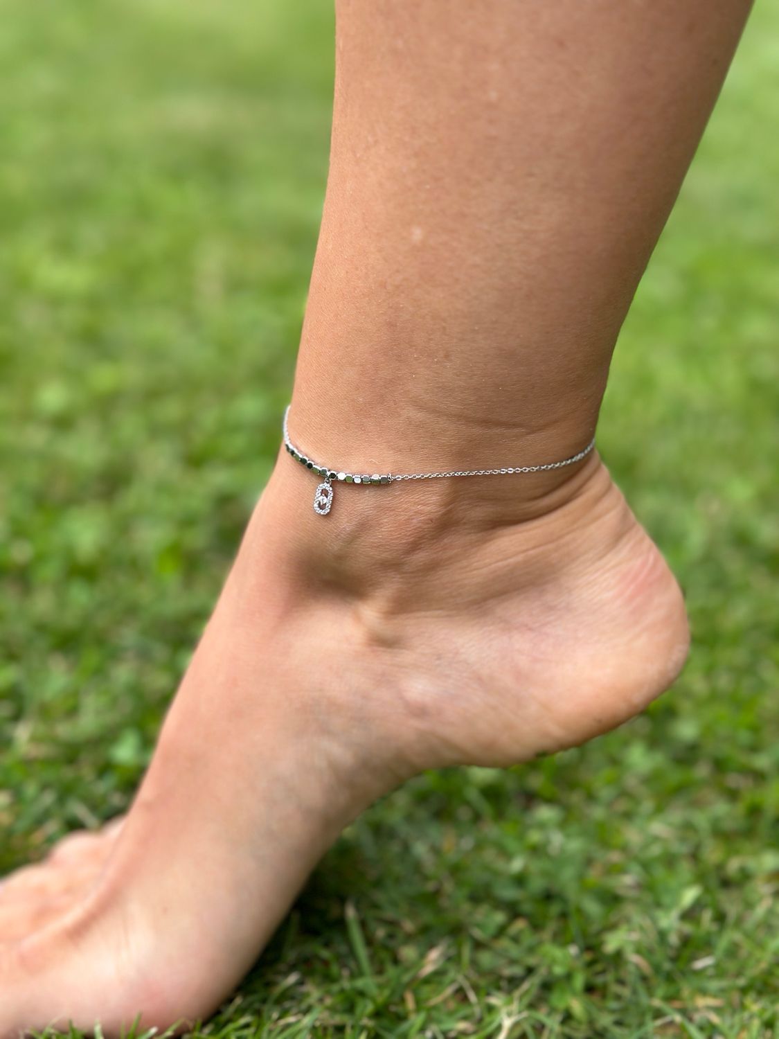 Fusskette silber