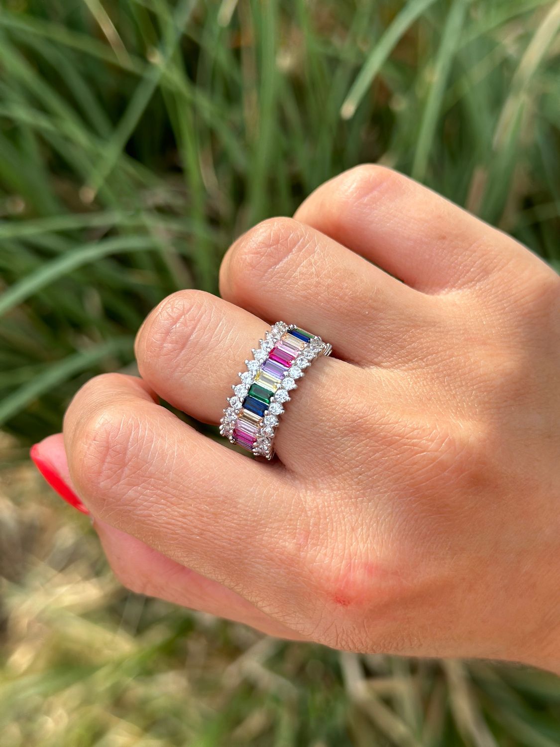 Ring silber farbig