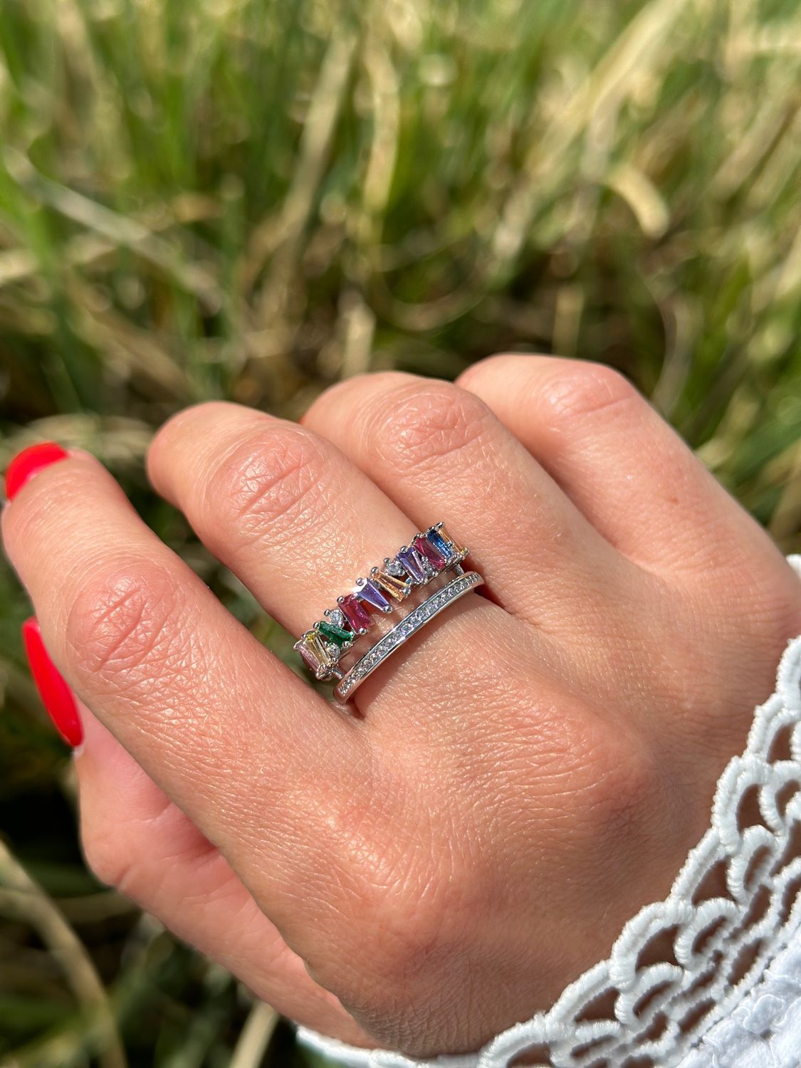 Ring silber farbig