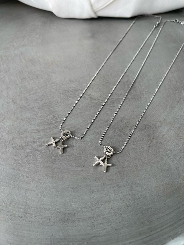Halskette silber Kreuz