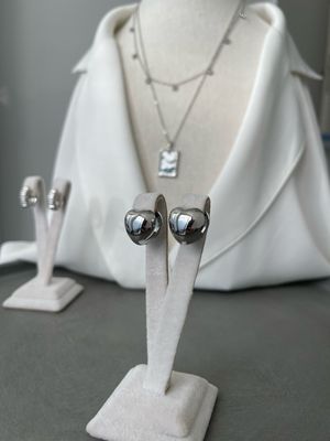 Ohrring silber Herz