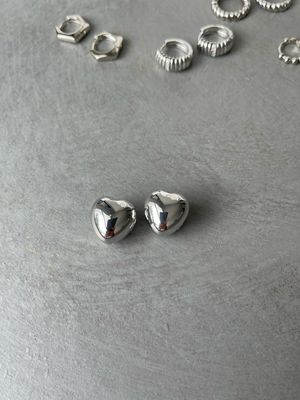 Ohrring silber Herz