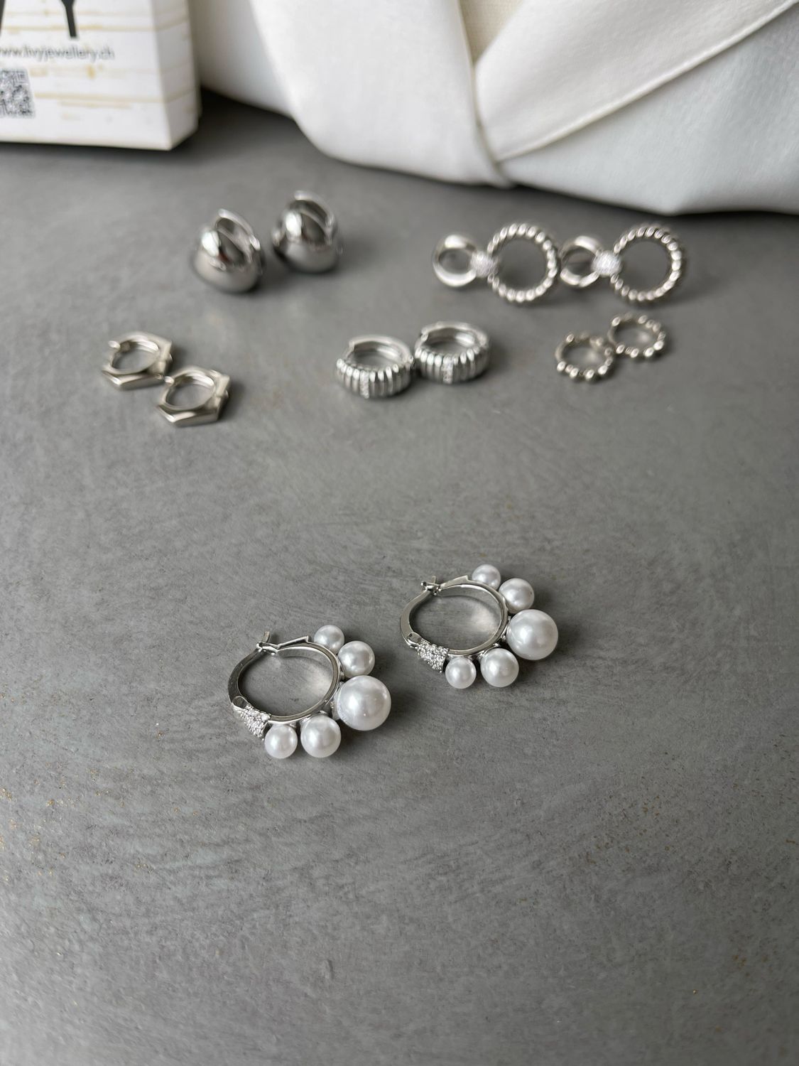 Ohrring silber Perle