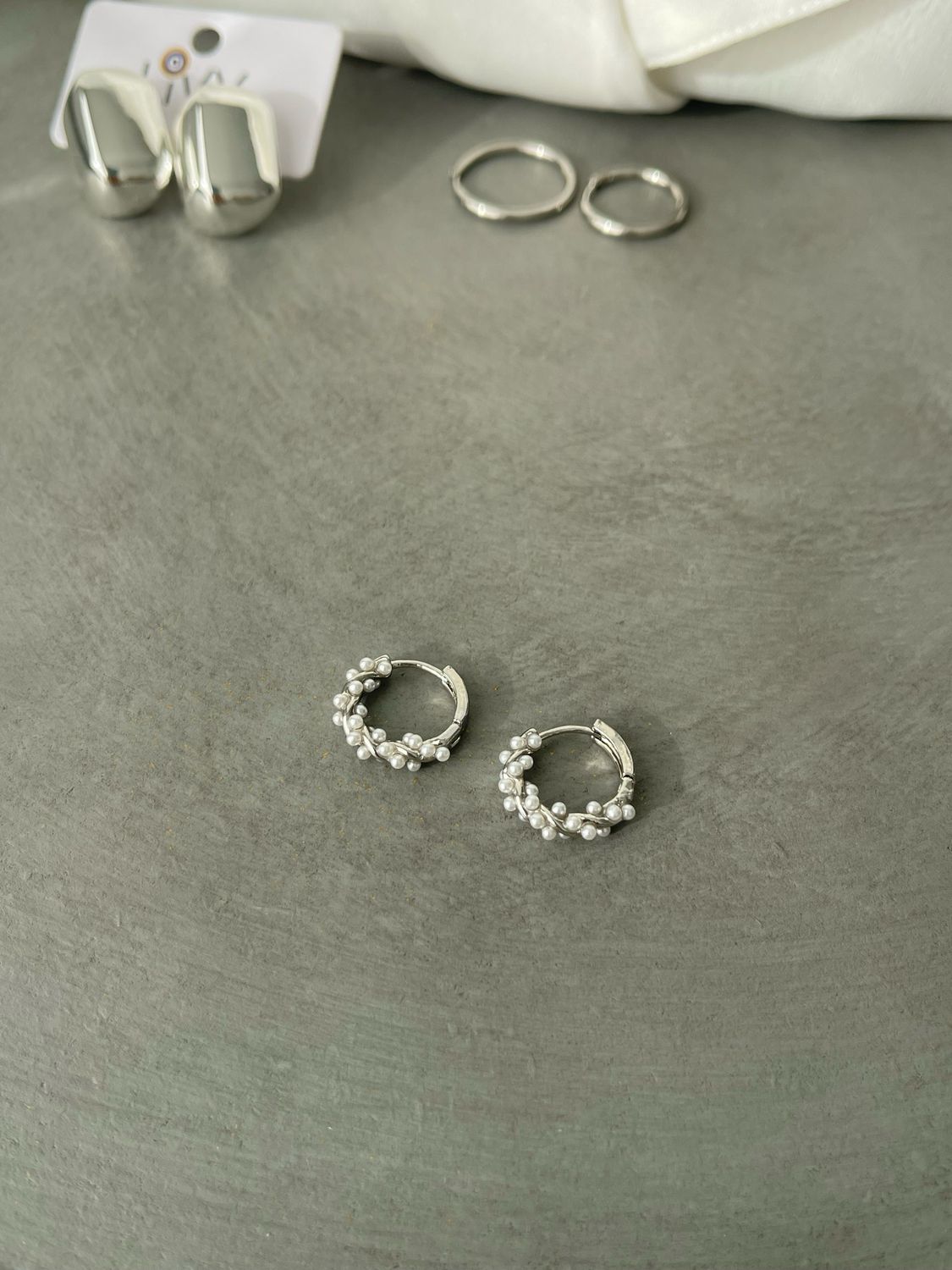 Ohrring silber Perle