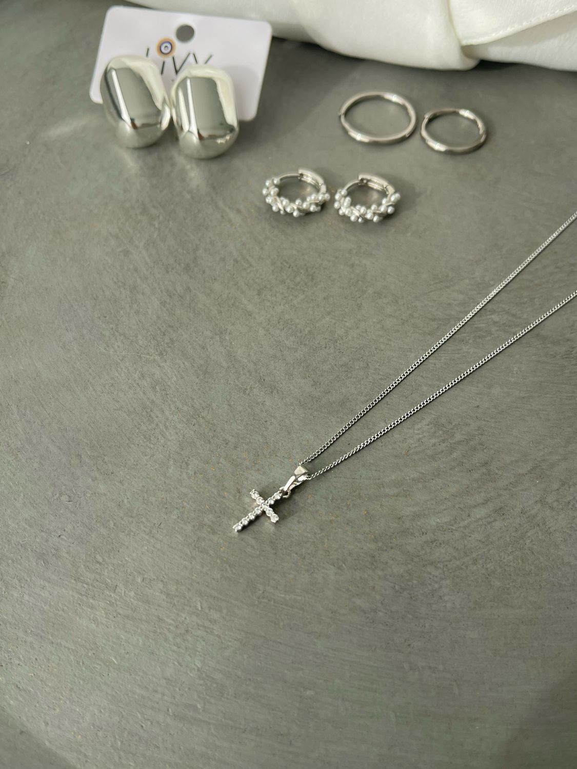 Halskette silber Kreuz 