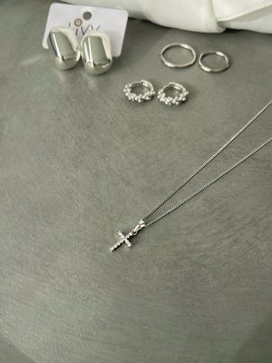 Halskette silber Kreuz 