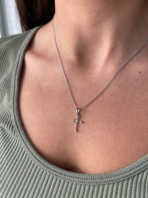 Halskette silber Kreuz