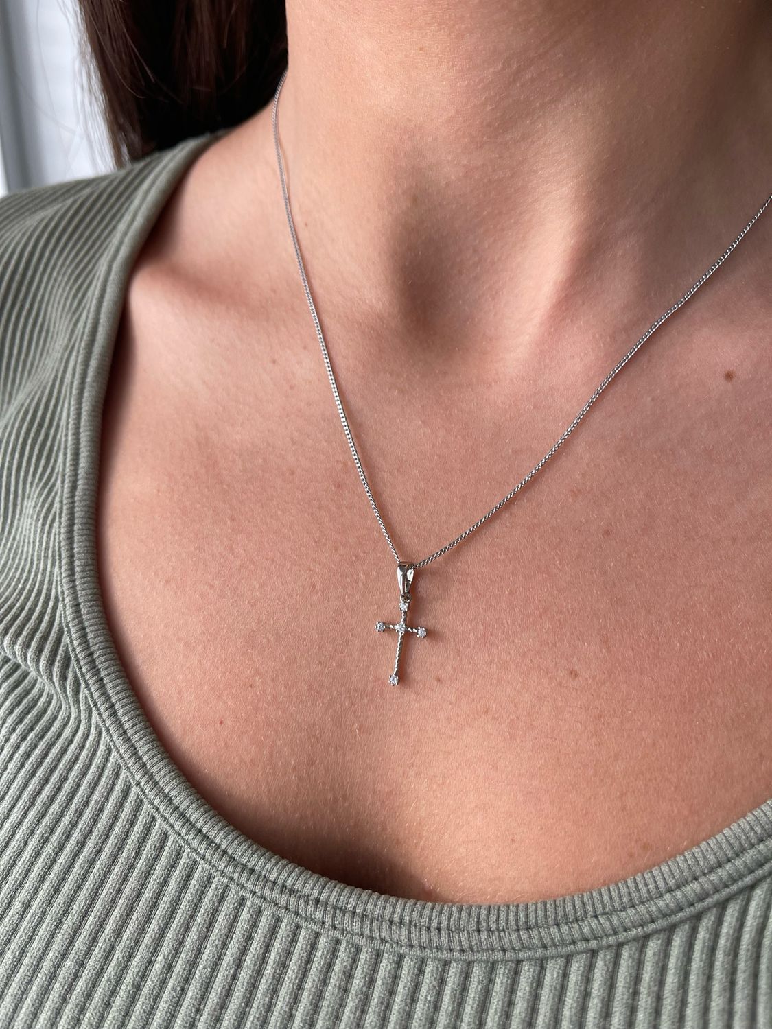 Halskette silber Kreuz
