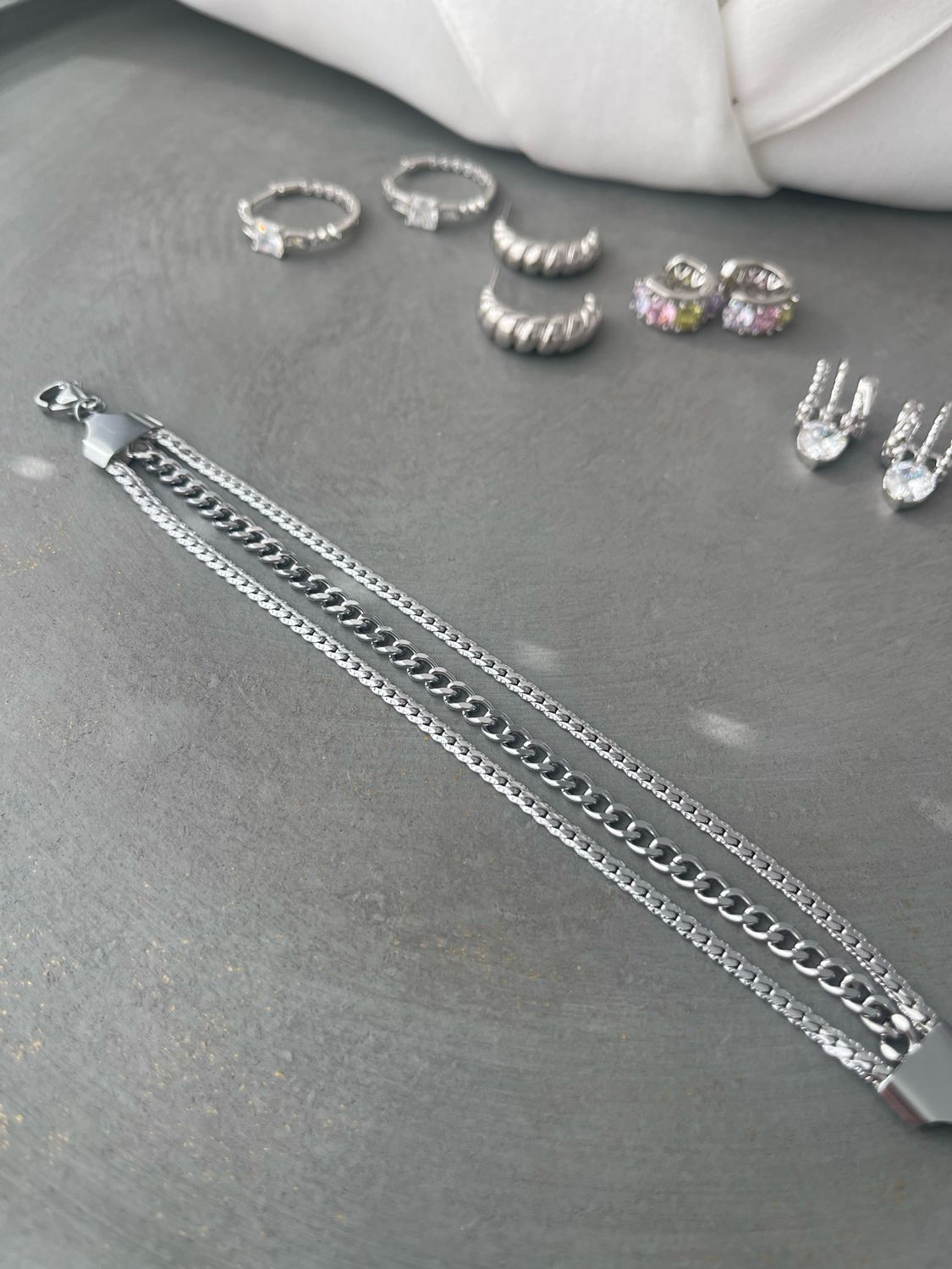 Armkette silber Edelstahl NEW