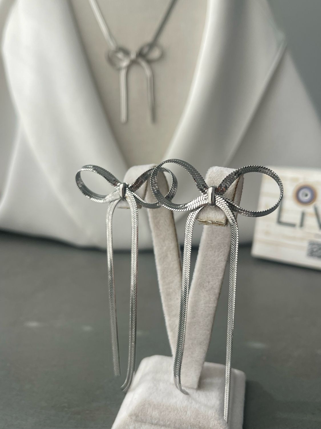 Ohrring silber Schlaufe Edelstahl NEW