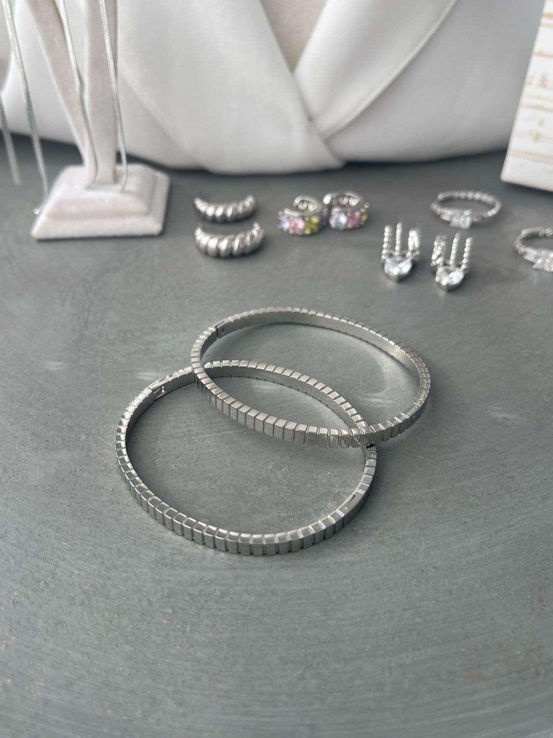 Armreif silber Edelstahl NEW