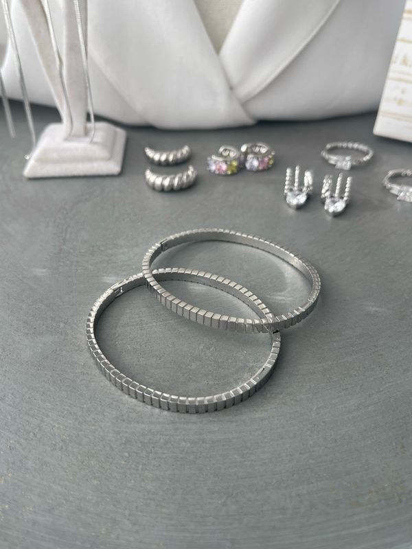 Armreif silber Edelstahl NEW